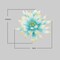 Sew on Begonia Floral Patches, Embroidered Flower Appliques (Blue Begonia)